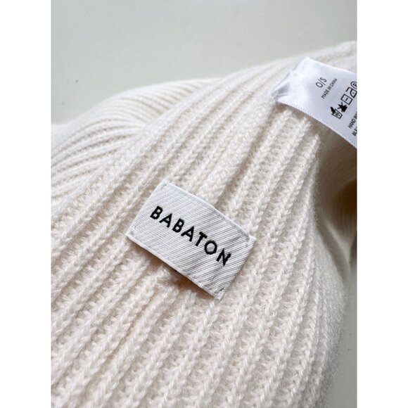 Aritzia BABATON LiteLuxe Birch Ribbed Cashmere Knit Beanie Toque Hat, One Size - Picture 7 of 12